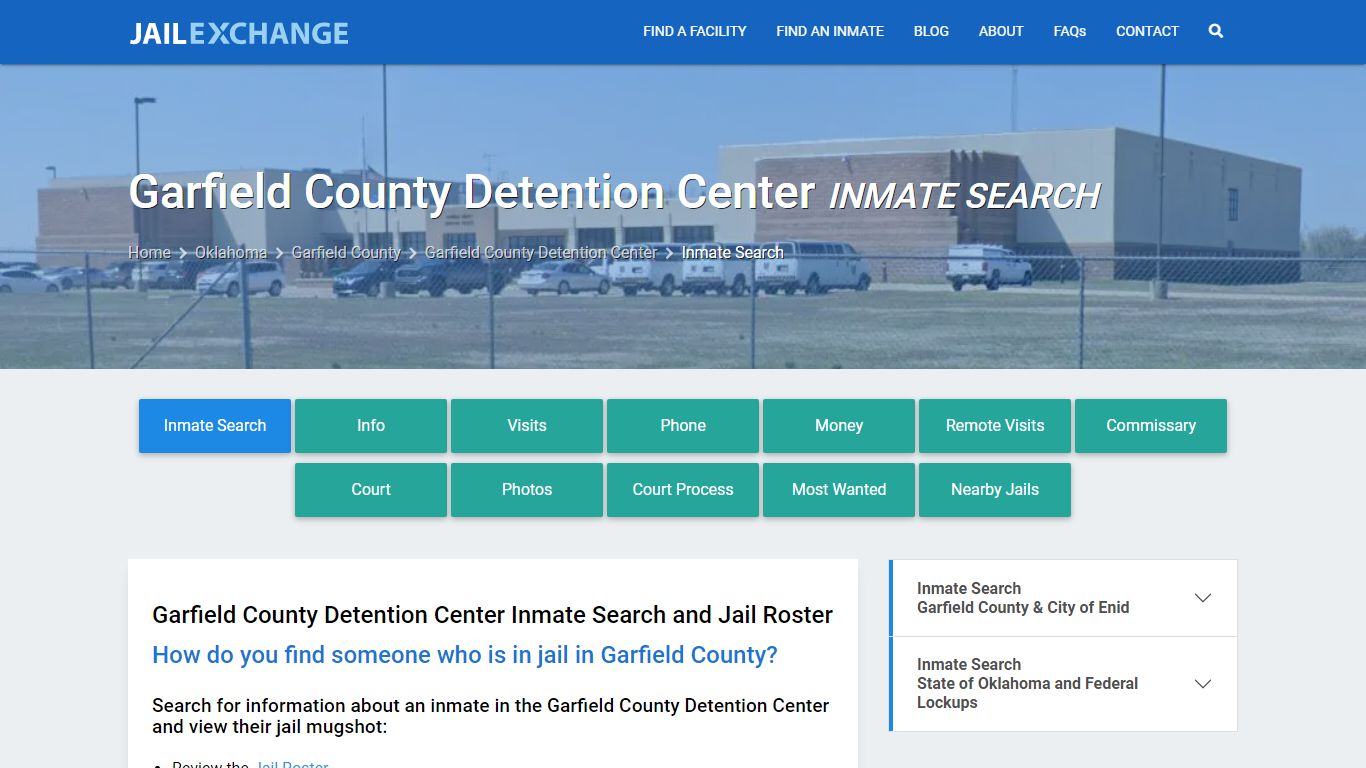 Garfield County Detention Center Inmate Search - Jail Exchange
